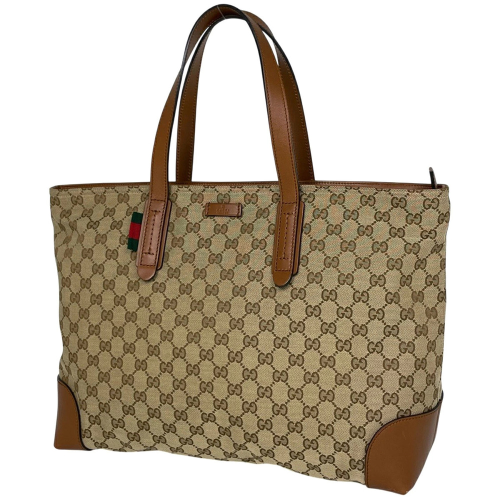 Gucci GG tote bag Sherry web canvas beige brown